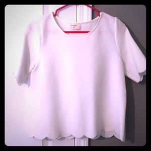 White Scalloped Top